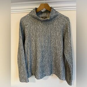 LILLA P LONG SLEEVE BOXY MOCK NECK SWEATER TOP